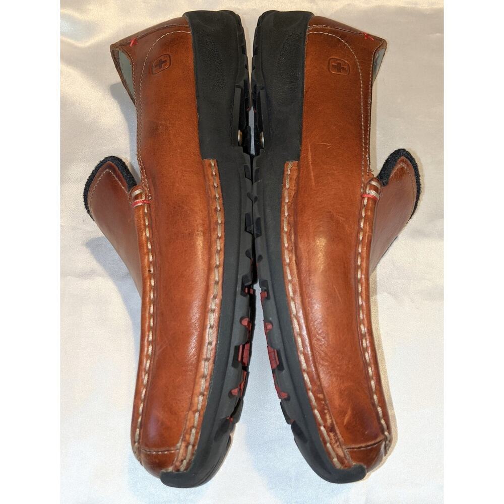 Wenger Swiss Supreme Quality Hiking Mocs Full Grain Leather Brown Size 12 GUC - Picture 7 of 11